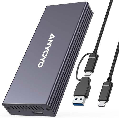 USB C 3.2 SSD Enclosure for MAC SSD 12+16 PIN MacBook Pro, MacBook Air, Mac Pro, iMac from 2013 to 2017 Portable Storage Case Compatible with M.2 Nvme SSD with Adapter(MAC3W-used)