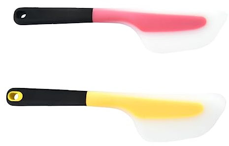DECHOUS 2pcs Heat Resistant Butter Spatula Silicone Cream Spatulas Non-Stick Baking Tool Smooth Surface for Kitchen