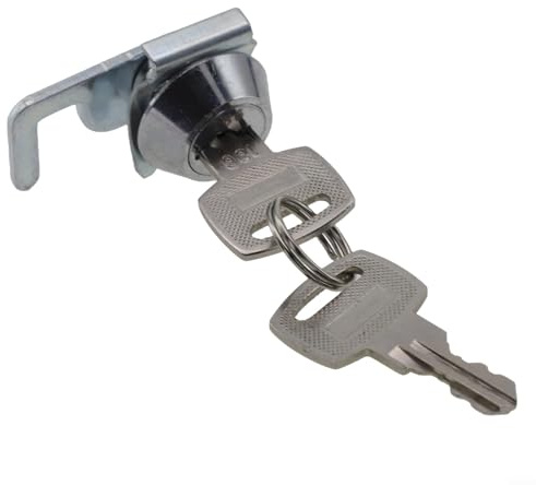 Besttoolifes Serratura a camma con clip rapida, per cassetto dei contanti, armadietto in metallo, scatola di volo, materiale in lega di zinco, design sicuro di codifica, 32 x 21,5 mm