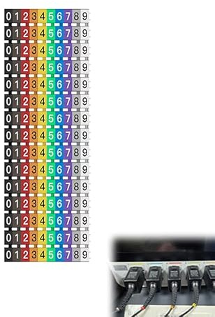 Lifgwas 150 Stück 1.5mm² 0-9 Kabel Kabelmarkierungsset Kabelmarkierung Kabelmarker 10 Farben Bunte Kabel Markierungen Kabelkennzeichnung Für Kabel
