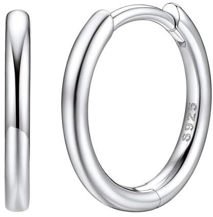 Suplight Creolen Silber 925 für Damen 8mm/10mm/12mm/14mm/16mm/18mm/20mm Helix Piercings Schleifen Ohrringe Hoop Ohrschmuck