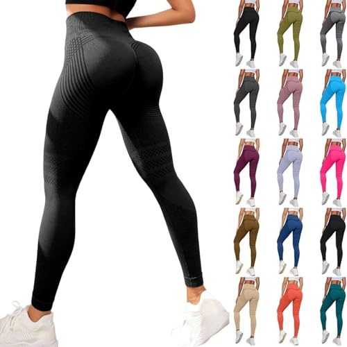 Solenao Leggins 3D Anticellulite Donna Leggings 3d Anticellulite Fittabella Push Up Sculpture Lipedema a Compressione Controllo Graduata Anti Vita Alta Senza Cuciture Donna Fitness Yoga Pantacollant