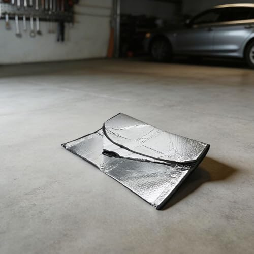 Momfin Dachbodentreppe Isolierabdeckung für Dachbodenluke, thermisches Barrierezelt zur Reduzierung von Energieverlust, reine Aluminiumfolie mit Blasenkern, passend für 138 x 64 x 28 cm