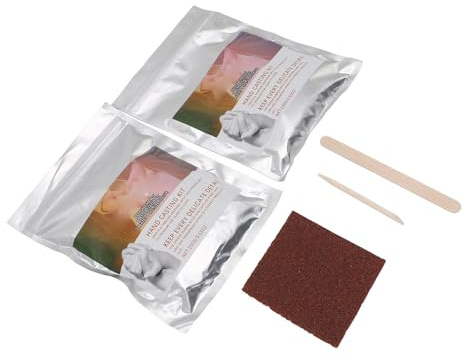 Jenivaint Kit per Fusione a Mano per Coppie Set per Fusione di Gesso a Doppia con 100 G di Polvere di Gesso e 100 G di Polvere di Clonazione Ricordo Fai-da-te per Famiglie Principianti Arte Terapia