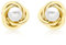 Carissima Gold Damen-Ohrstecker 9 Karat 375 Gelbgold 9mm Knot und Pearl Stud