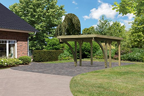 Unbekannt Karibu Carport Classic Einzel 1 mit 2 Einfahrtsbögen kdi