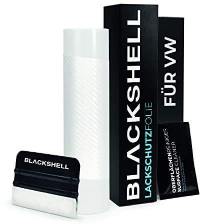 Blackshell® Ladekantenschutz Folie passend für VW Passat Variant | Typ B8 (3G) | 2014-2019 Carbon weiß - passgenauer Stoßstangenschutz inkl. Set für Folierung