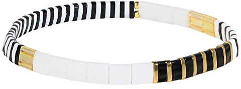 KELITCH Charm Stretch Armband för kvinnor Färgglada vänskapsarmband Candy Miyuki Tila Beaded Strand Armband