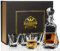 KANARS Bicchieri e Bottiglie da Whisky, Decanter da Whiskey Cristallo, 650 ml Bottiglia con 4x 210 ml Bicchiere per Cognac, Martini, Whisky, Scotch, Bourbon, Margarita, Bellissimo Regalo, 5 Pezzi