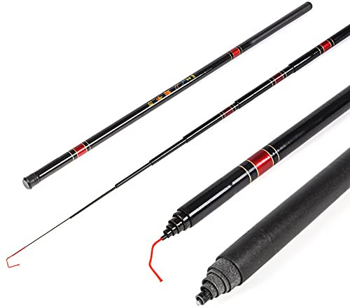DawnDream Angelrute Leichter Bach Hand Pole Teleskop Angelrute Bach Fischen Hand Pole Stab Glasfaserverstärkte Kunststoff Angelrute Stipprute (Color : 540)