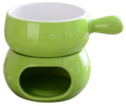 Chocolate Fondue Mug Set Mini Candle Fondue Pot Chocolate Cheese Ice Cream Fondue Melter Cup with Base and Handle