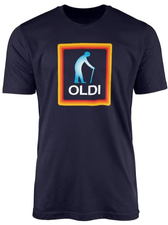 Oldi Man T-Shirt Top Tee – Neuheit Witz Lustig Alter Ältere Menschen Geburtstag Weihnachten Vatertag Papa Papa Vater Opa Navy Weiß Feier Geschenk Prime, Navy Prime, L