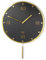 Fishtec – Orologio da parete a bilanciere – Radiopilotato, Design, Effetto Pendolo, Numeri Romani, Adatto per Cucina, Ufficio, Soggiorno – Ø 30, Nero e Oro