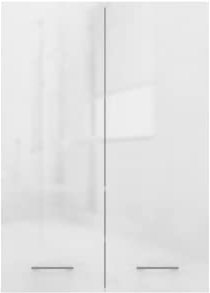 3E 3xE living.com Mobili per la lavatrice con due armadi, due ripiani e una lavatrice Bagnoli, D: A: 90 cm, L: 64 cm, P: 30 cm, Bianco/bianco lucido