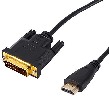 Câble adaptateur de moniteur vers DVI Display Hd 1 m Doré vers DVI mâle convertisseur de moniteur pour HDTV HD