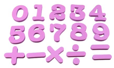 Niedliche Kühlschrankmagnete, dekorativ, 15 Stück, digital, bunt, englische Küche, Gefrierschrank, Tafel, Nachrichten, Aufkleber, Lila
