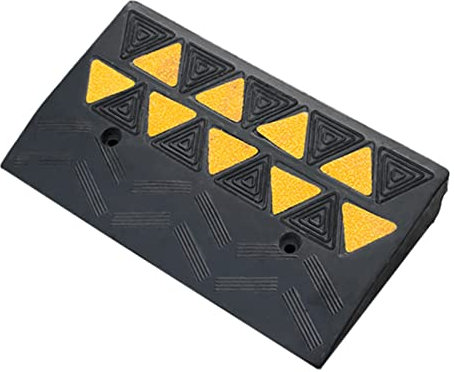 Übergangsrampen, Gummi-Bordsteinrampen, rutschfeste Schwelle, 8 cm/11 cm/16 cm hohe Stufenübergänge mit Dreiecksmuster, für Schuppeneingang im Freien, Ladedock (Größe: 49 cm x 30 cm x 11 cm)