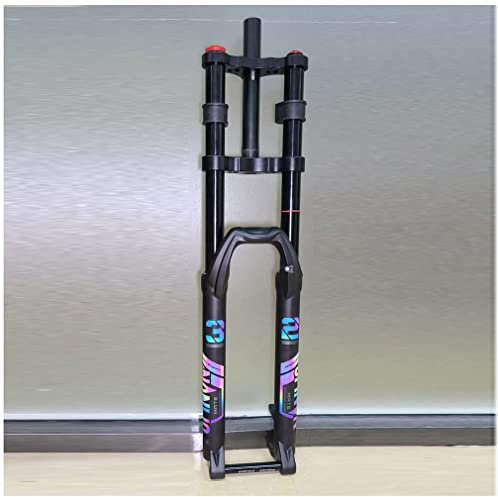 27.5 29 Mountain Bike Suspension Fork Downhill DH/XC MTB Air Fork Travel 150mm Rebound Adjustable 28.6mm Straight Double Shoulder Fork Thru Axle 15 * 100mm HL (Color : 27.5'' black)