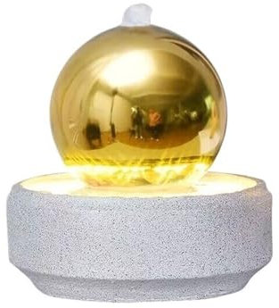 Fontana da interni Feng Shui Decorazioni for scrivania da ufficio, piccole ricchezze, moderne e minimaliste, ornamenti for fontane in movimento, caratteristiche dell'acqua circolante Home Fontana(Bian