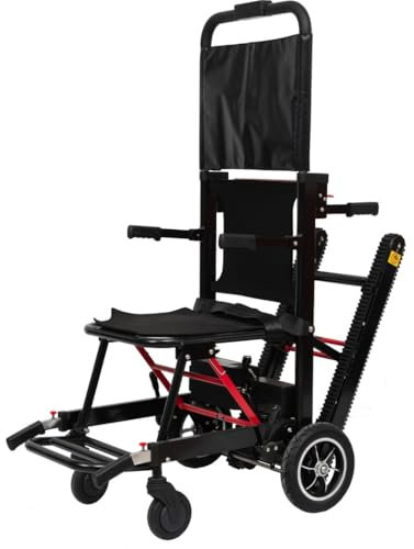 Elektrischer Treppensteiger,Elektrischer Treppenliftstuhl,Zusammenklappbarer Evakuierungs Treppenlift Stuhl,Treppensteiger Rollstuhl,Treppenlifte Patienten-Transporthilfe black