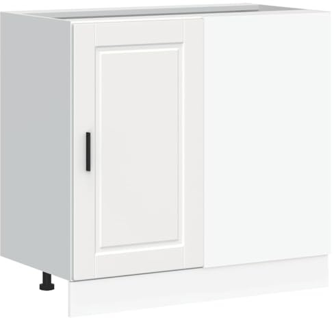 vidaXL Kitchen Base Cabinet Porto White Engineered Wood, sink base cabinet, kitchen sink base unit, kitchen base unit for sink