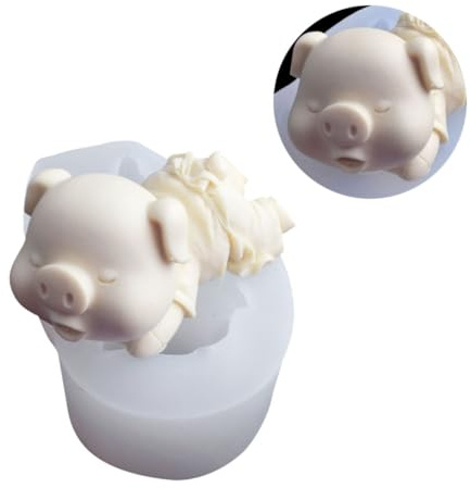 WATIIFUFU Moule De Cuisson Pour La Fête Moule à Cake Cochon Coupe-biscuits De Pâques Moule à Gâteau Mousseux Moule à Gâteau 3d De Para Gélatine Moule à Biscuits Pour La Fête Blanche