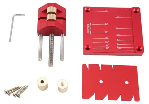 Qerwsdty Système de Guidage D'Aiguisage pour Ciseaux en Aluminium Rouge 5/32 Po à 3 Po. Aiguiseur pour Ciseaux à Bois et Rabots.