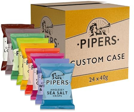 Pipers Crisps Custom 24 Pack | 3 Flavours, 8 Bags Each