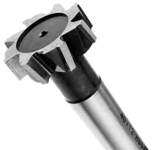 HSS T-Nutfräser for Metall - Hochgeschwindigkeitsstahl-Fräser, 8-25 mm Durchmesser, 1-12 mm Dicke,(12 * 6 * 8 * 60mm)
