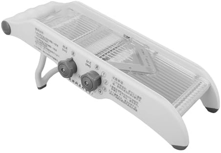 Hamwesh Cortador de Alimentos de Mandolina, Cuchillas de Acero Inoxidable con Protector Manual para Corte de Fruta de Verduras de Cocina