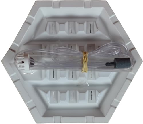 Supa Small 9 inch by 4.5 inch Hexagonal Under-Gravel Aquarium Filter (Pack of 1) | Suitable For Tropical, Marine Or Cold Water Aquariums. White