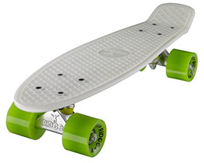 Ridge Skateboards Glow in the Dark Mini Cruiser Board Skateboard, komplett, 55cm