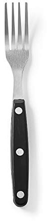 HENDI Steak-Gabel, Stückzahl: 6, mit ABS Griff, Steak-Besteck, 200mm, ABS Kunststoff, Edelstahl