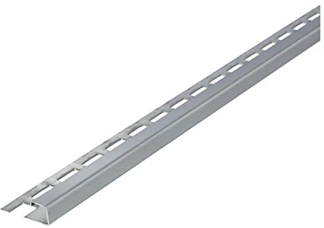 Fliesenschiene, Fliesenprofil, Quadratprofil, Edelstahl (V2A) gebürstet, Länge 2,50 m 10 mm Höhe 1 Stück