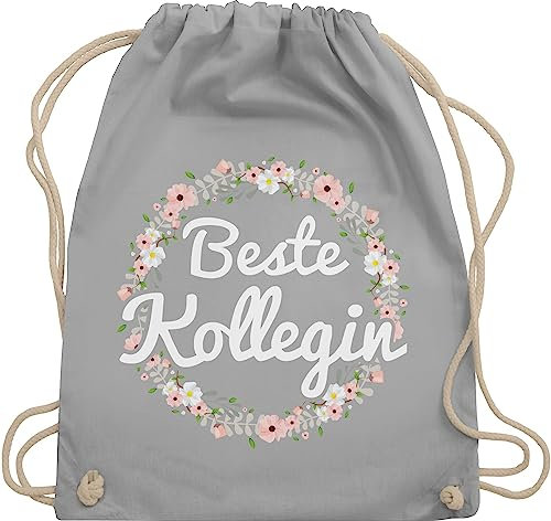Turnbeutel Rucksack - Beruf und Job Geschenke - Beste Kollegin - Unisize - Hellgrau - arbeit kolleginnen bag geschenk weihnachten rentenbeginn beutelrucksack arbeitskollegin geschenkebeutel