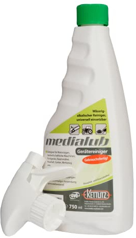 750 ml Sprühflasche Sägekettenreiniger KETTLITZ-Medialub Gerätereiniger Gebrauchsfertig Universalreiniger, Alkalischer Reiniger für Motorsägen