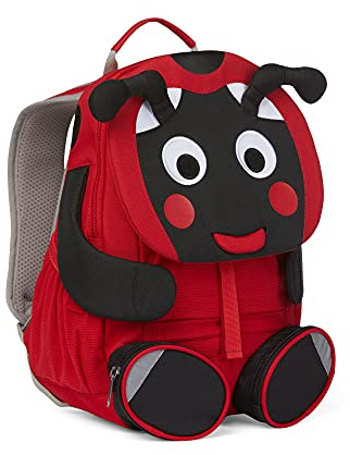 Affenzahn Großer Freund Kindergartenrucksack in Form des Hennes Geißbock 1. FC Köln, rot, reflektierend, ergonomisch, Name auf ausziehbare Zunge, 8 Liter, Größe: 20 x 31 x 12 cm, AFZ-FAL-001-043