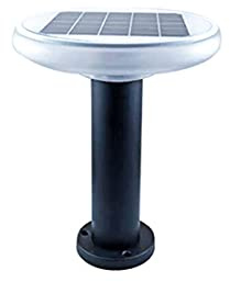WRMING 7W LED Solar Pollerleuchte mit Dämmerungssensors, Outdoor Garten Wegeleuchten, 3 Farbtemperatur, Aluminium Solarlampen IP65 Wetterfest, Wege Terrasse Rasen Aussensockelleuchte, 560lm,31cm
