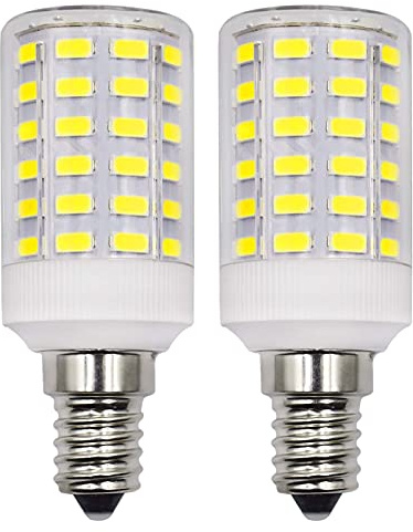 LED E14 7W Bulb 60W-70W Incandescent Bulbs Equivalent Cool White 6500K Compact Corn Light (SES) Small Edison Screw 1000LM AC95-265V Cooker Hood/ Salt Lamp/ Ceiling Fan No Flicker Non-Dimmable (2 Pack)