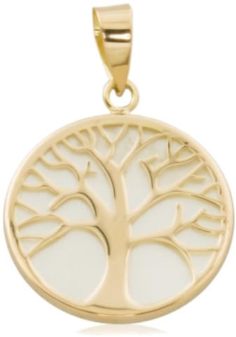 PRIORITY Ciondolo oro Albero della Vita con madreperla | Ciondolo albero della vita madreperla e oro | Ciondolo albero della vita d'oro | Ciondolo albero della vita di madreperla | Pendenti da donna,