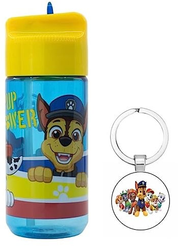 OM SUPPLIES Paw Patrol Characters Childrens Tritan Reusable Drinking Bottle 430ml - Holiday, Back to School Lunch Kids BPA free Plastic (Paw Patrol)