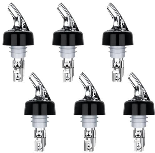 UQTUKO 6 Stück Flaschenausgießer 6cl Dosierausgießer Ausgießer Portionierer Spirituosen Ausgießer Spirituosen dosierhilfe Bottle Pour Spouts Shot Pourers Dispenser für Getränke Wein Cocktailspender