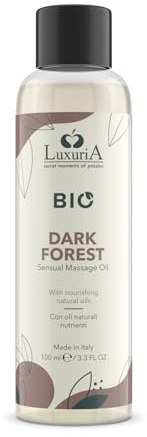 INTIMATELINE | Luxuria BIO - Oil Dark Forest, Massageöl Intim Geeignet mit natürlichen Pflanzenölen und anregenden Essenzen, blumige und holzige Noten, 100 ml