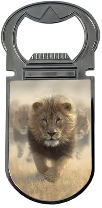 3D LiveLife Deluxebase - Apribottiglie magnetico a forma di leone 3D con scritta Eat My Dust from Deluxebase, magnete per frigorifero, per bottiglie di birra e accessori da bar, per casa, viaggi e