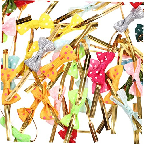 HAWILLOSCH 100stücke Twist-tie-schleifen Aus Polyester Zum Verpacken Von Süßigkeiten Snacks Kuchenbeuteln Für Partys Hochzeiten Diy-projekte Und Mehr