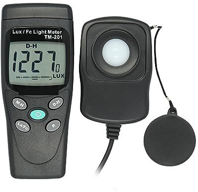 Luxometro, Luxómetro Digital Con Pantalla LCD 1/2, Medidor De Iluminación De Luz LUX/FC, Fotómetro LED De 200000 Lux, Intensidad De Iluminación,para jardín, interior y fotografía