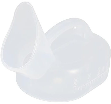 DEARMAMY 2 Stück-pack Urinflasche für Erwachsene 1000ml Kunststoff Wiederverwendbar ohne Deckel Tragbares Urinal für Krankenbetten Reisen und Seniorenpflege