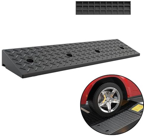 Rampe de seuil de Voiture Automatique Rampe de Trottoir portative Rampe de seuil antidérapante pour Rampe de seuil en Plastique de Moto de Camion de remorque de Voiture,100x25x4cm(39.4x9.8x1.6in)