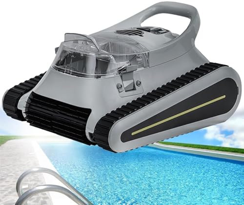 Aspiradora De Piscina para Piscinas Elevadas y Enterradas, Limpiafondos Robótico Inalámbrico, Escala Paredes, Profundidad De 0,5 a 3 m, Planificación De Ruta Inteligente.