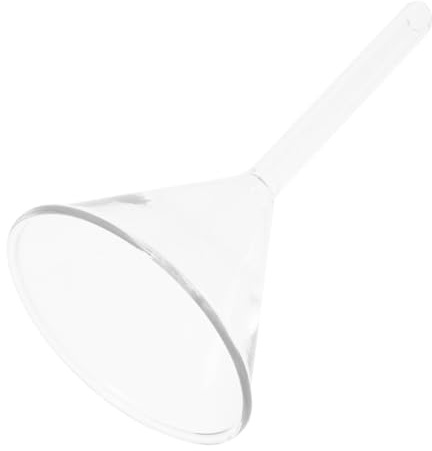 Veemoon Embudo de Vidrio Transparente para Laboratorio Herramienta de Química Filtro para Colador Llenado y Filtración de Líquidos Botella